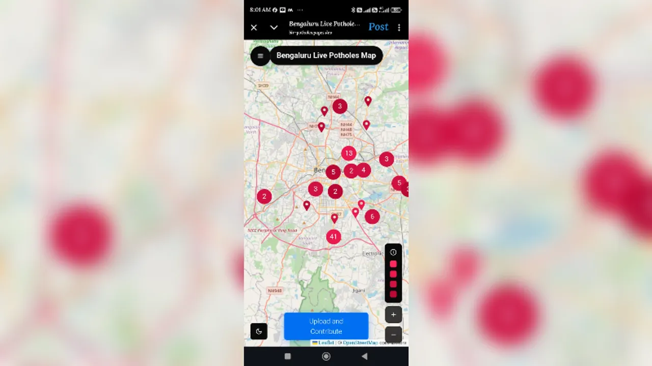 Bengaluru techie develops live pothole tracker app, wins public praise