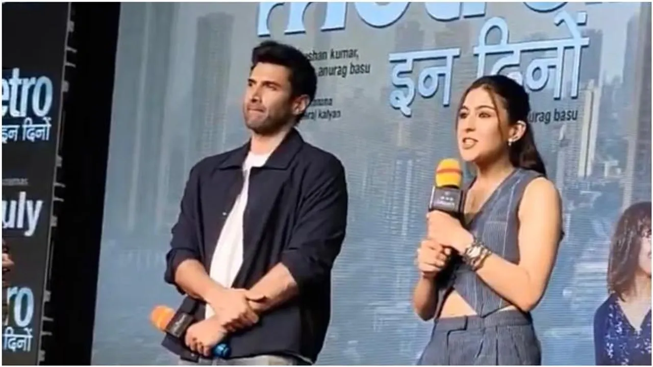 Aditya Roy Kapur and Sara Ali Khan win hearts in Bengaluru during ‘Metro…In Dino’ promotions