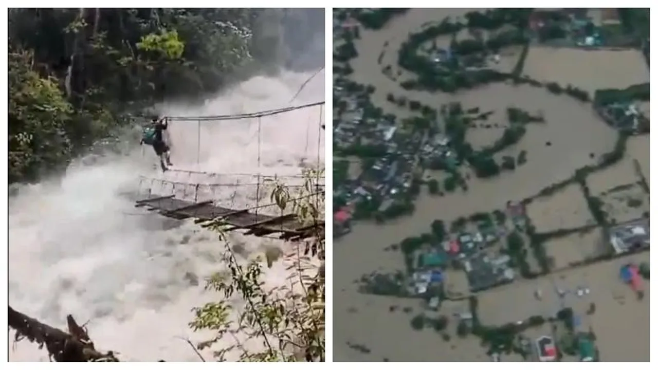 Arunachal Pradesh receives record monsoon rainfall; Manipur witnesses devastating floods; large-scale rescue efforts underway