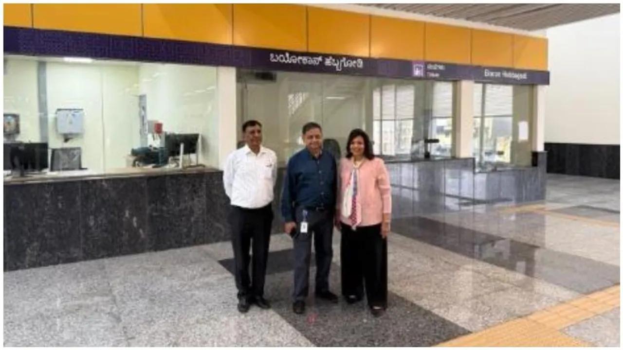 Kiran Mazumdar-Shaw reviews Hebbagodi Metro Station readiness as Yellow Line awaits August 15 launch