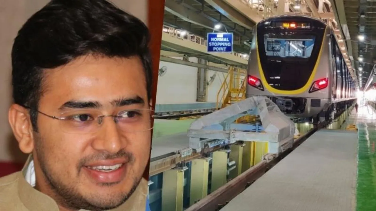 ‘YellowLineOpenMadi’: B'luru MP Tejasvi Surya to lead protest from Lalbagh urging immediate inaugration
