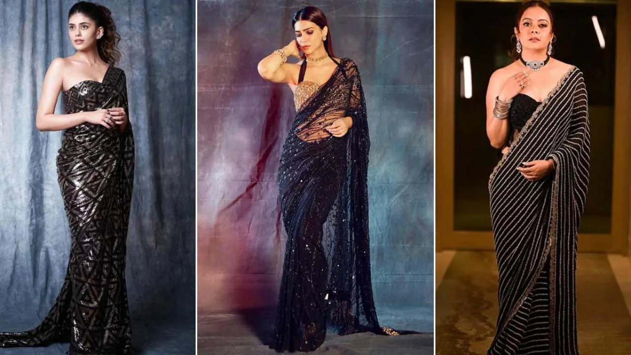 Black Saree Party Wear