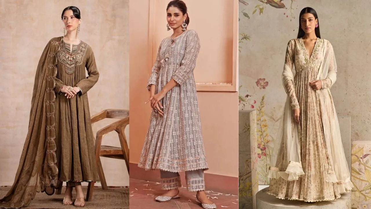 Chanderi Silk Anarkali Kurta