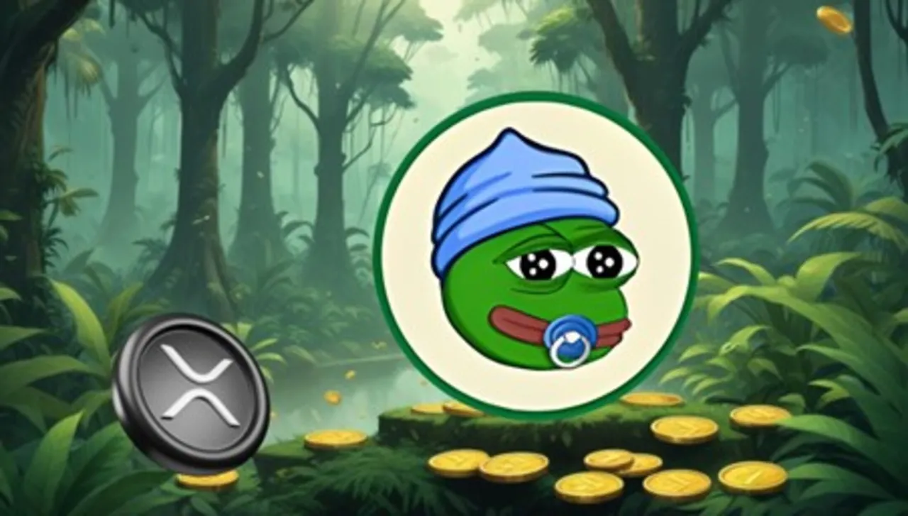 Comparison graphic showing Ripple XRP and Little Pepe LILPEPE crypto tokens and projected returns.