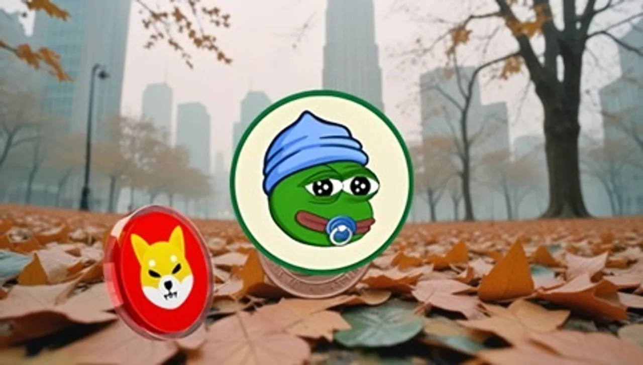 A graphic comparing the logos and price trajectories of Shiba Inu (SHIB) and Little Pepe (LILPEPE).