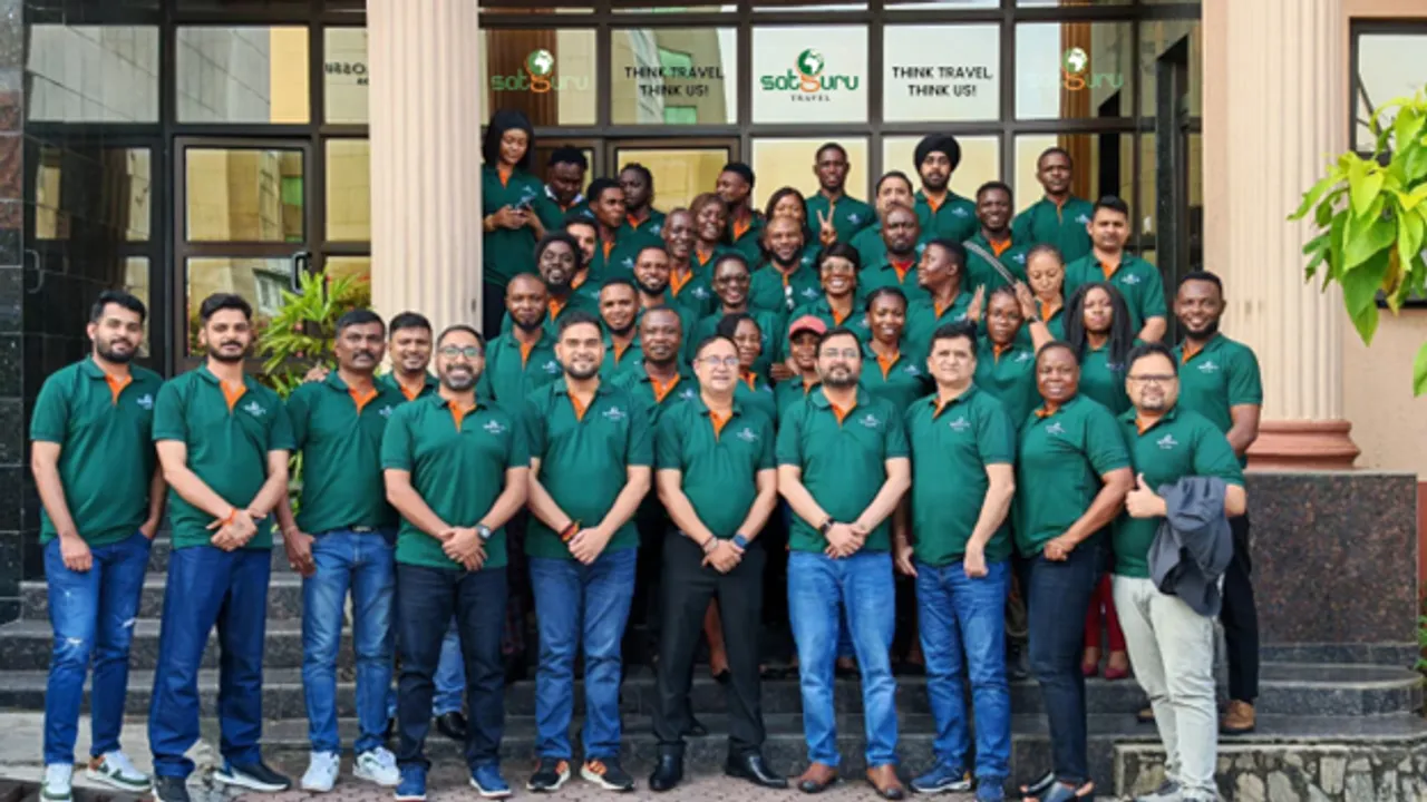 Satguru Travel employees collaborating across offices in Africa, Asia, Europe and Americas with focus on wellness and professional growth