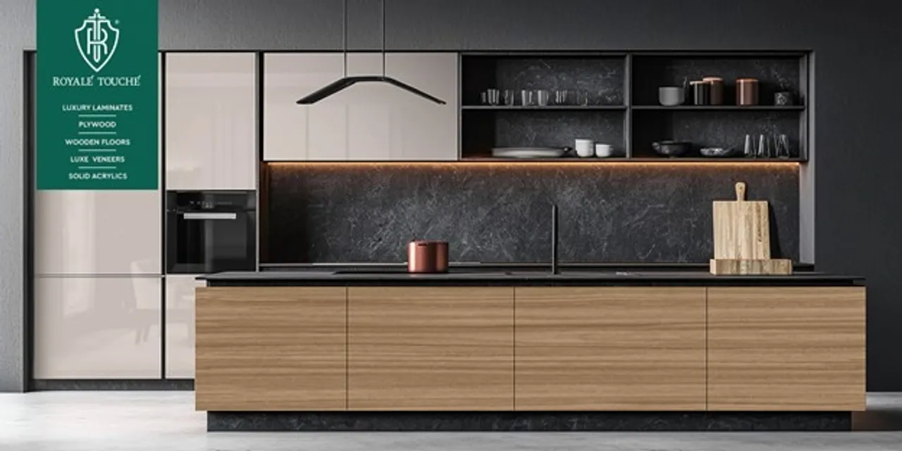 Royale Touche Luxe Veneer and Solid Acrylic surfaces showcasing luxury interior materials with premium finishes.