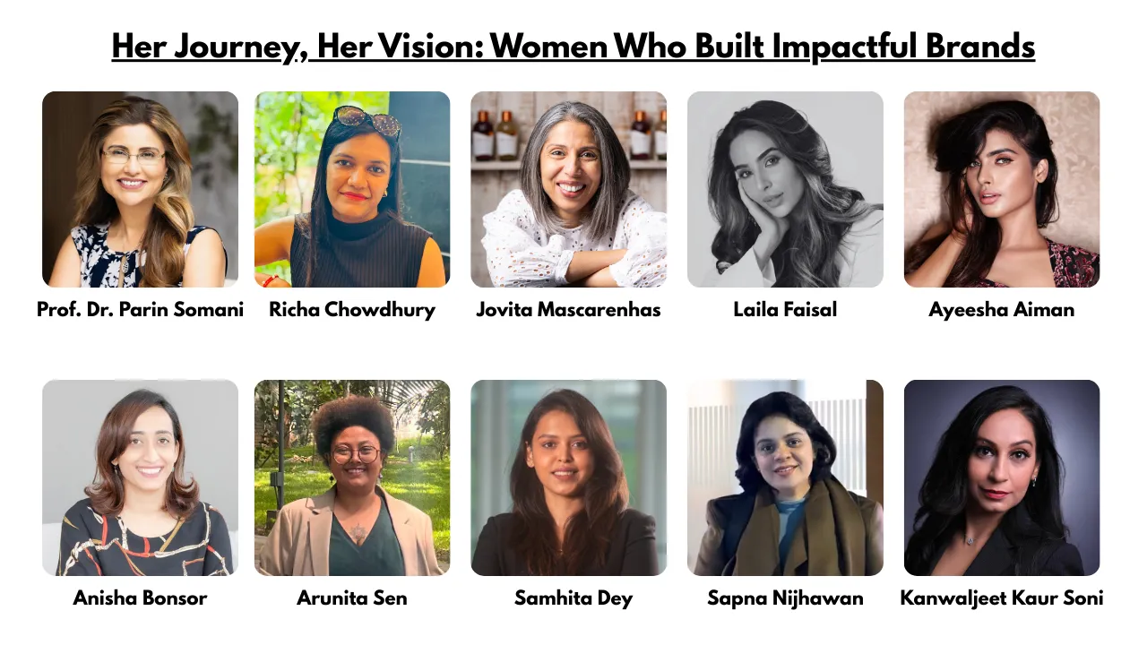 Collage of inspiring women entrepreneurs and leaders who built impactful, purpose-driven brands across industries.
