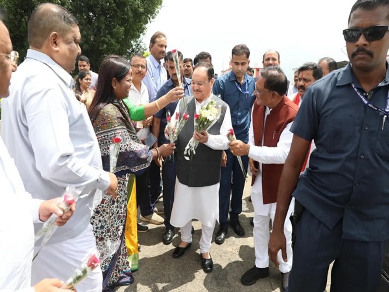Union Minister and BJP National President JP Nadda arrived at Mainpat in Chhattisgarh  (Photo/@OfficeofJPNadda