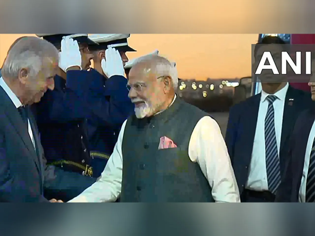 Brazil Defence Minister Jose Mucio Monteiro Filho receives PM Narendra Modi in Brasilia (Photo Credit: ANI/DD News)