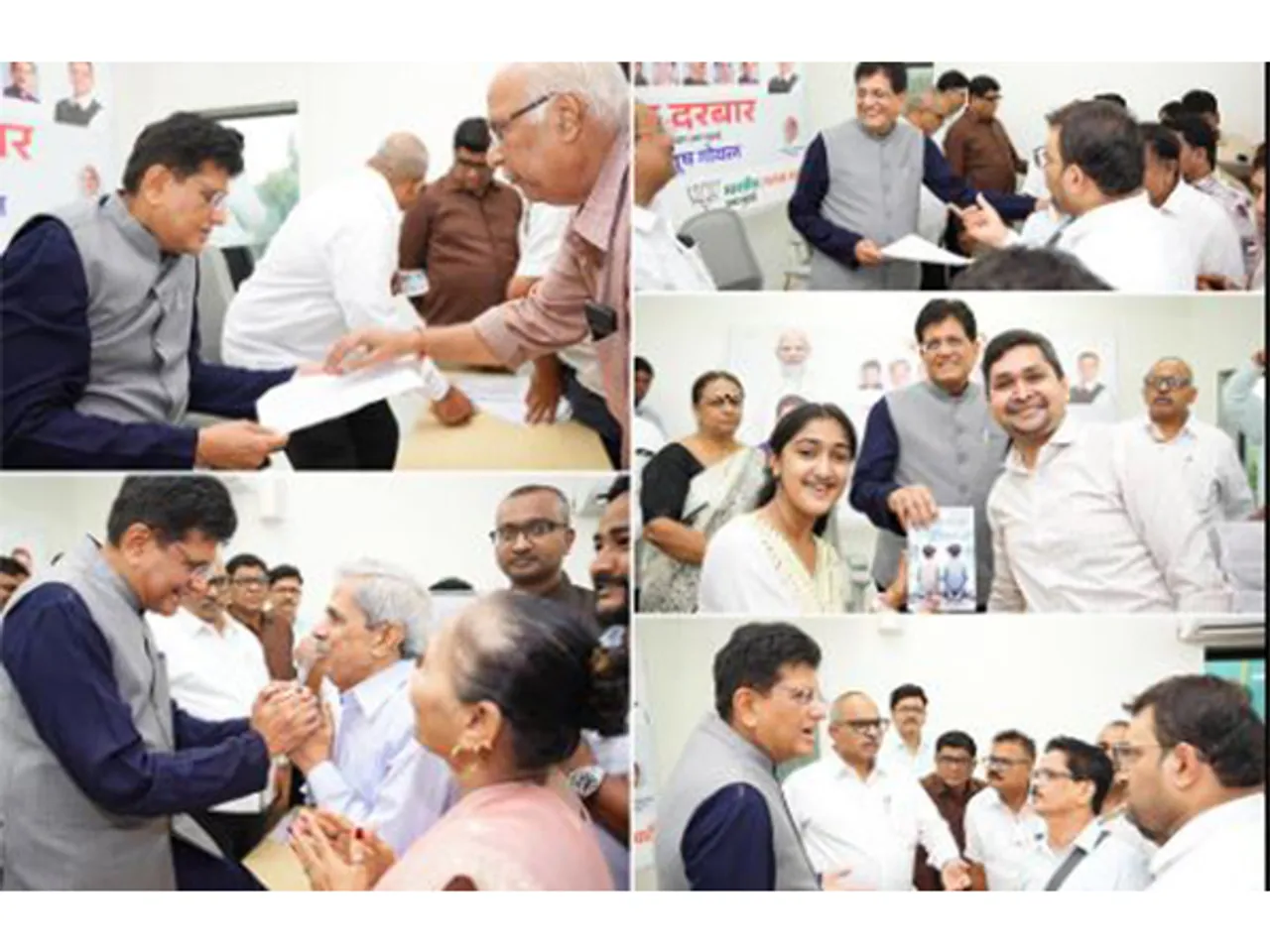 Union Minister Piyush Goyal interacting with people during a public grievance meet (Photo/X: @PiyushGoyal)