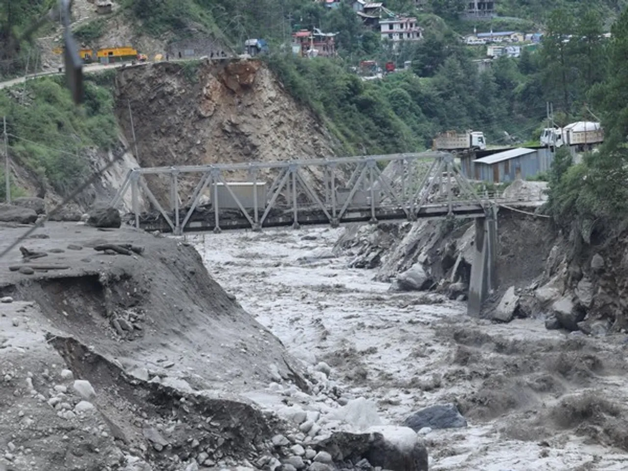 Aftermath of floods in Nepal's Rasuwa district (Photo/ Nepal PMO)
