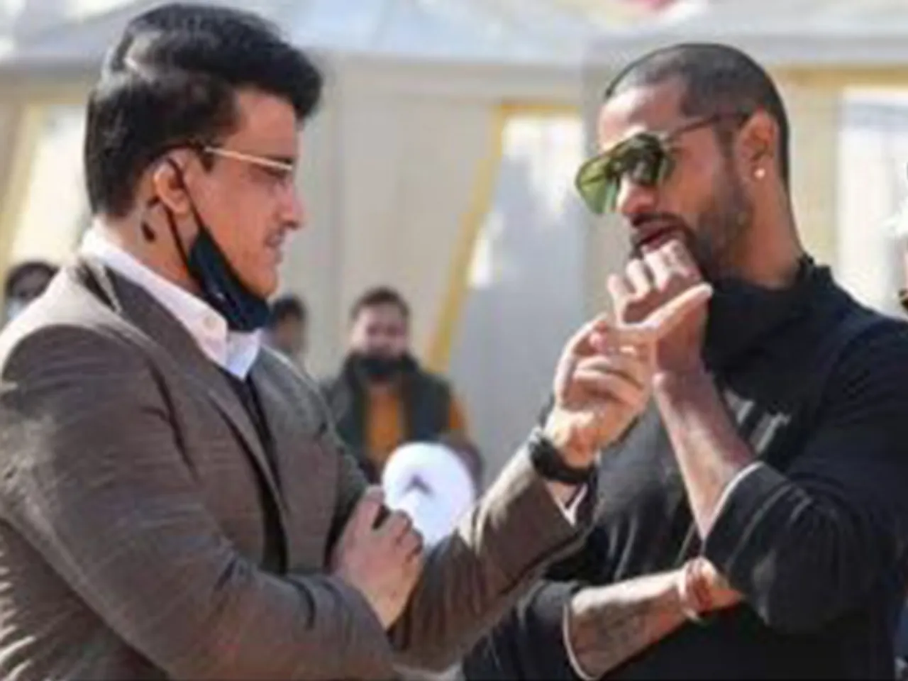 Former cricketers Shikhar Dhawan, Sourav Ganguly (Image source: Instagram)