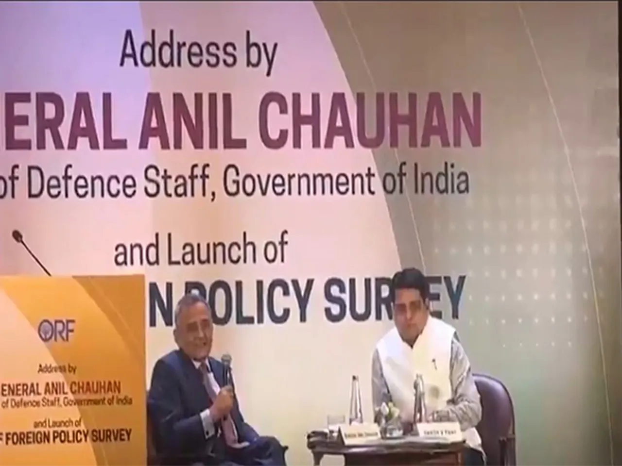 Chief of Defence Staff General Anil Chauhan at the event organised by ORF (Photo/ANI)