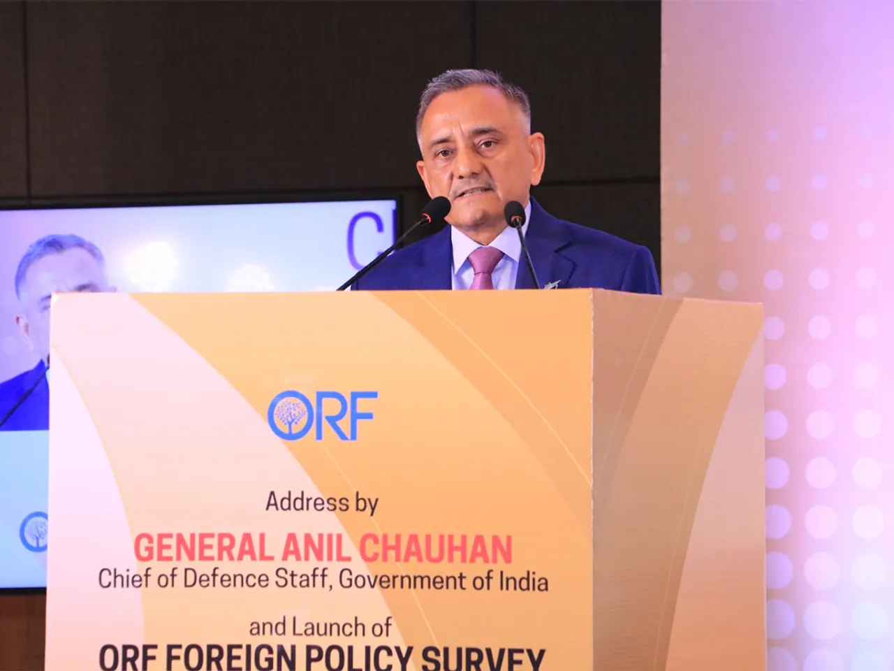 CDS General Anil Chauhan launches ORF’s Foreign Policy Survey 2024 (Photo/ORF)