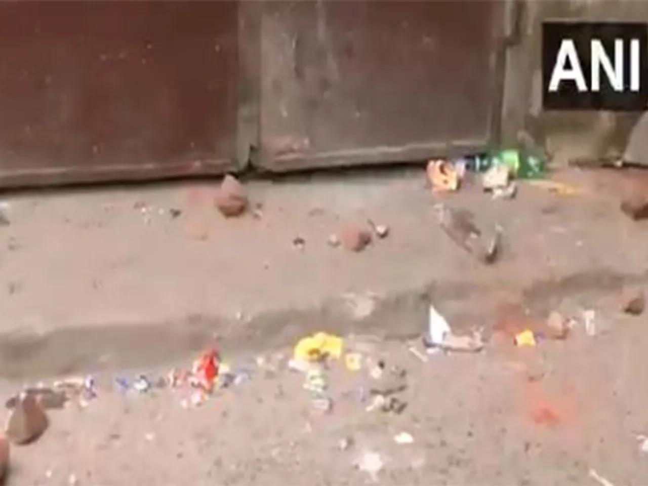 Visuals from the spot where an incident of stone pelting took place between two groups in Jaipur's Ramganj area (Photo/ANI)