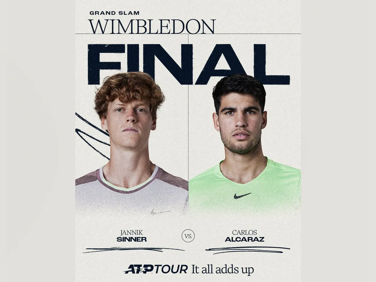 Jannik Sinner and Carlos Alcaraz (Photo: X/@atptour)