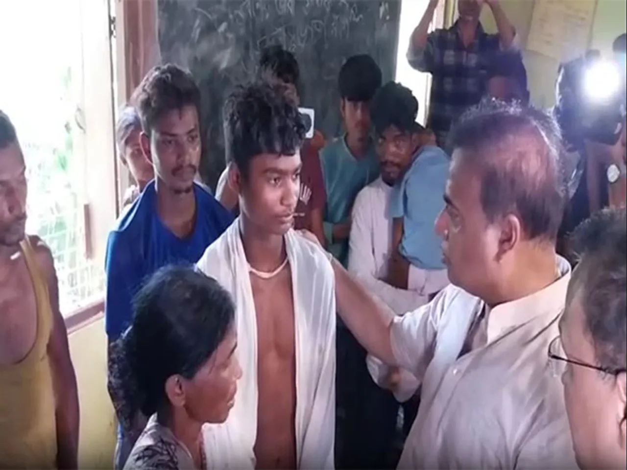 Assam CM Himanta Biswa Sarma visits flood-affected areas of Golaghat district (Photo/ANI)