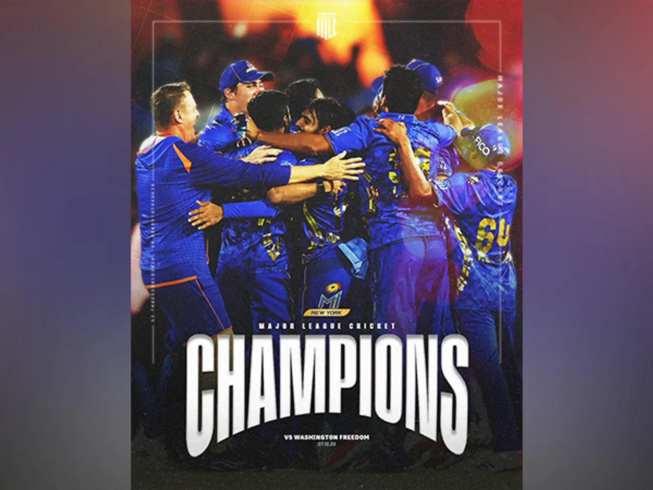 MI New York players (Photo: @MLCricketX)