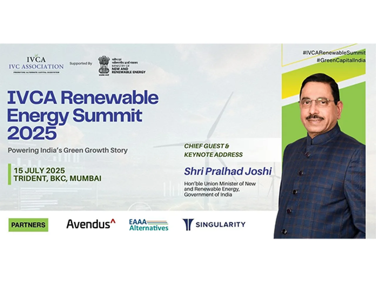 Union Minister Pralhad Joshi to Outline Vision for India’s Renewable Energy Future