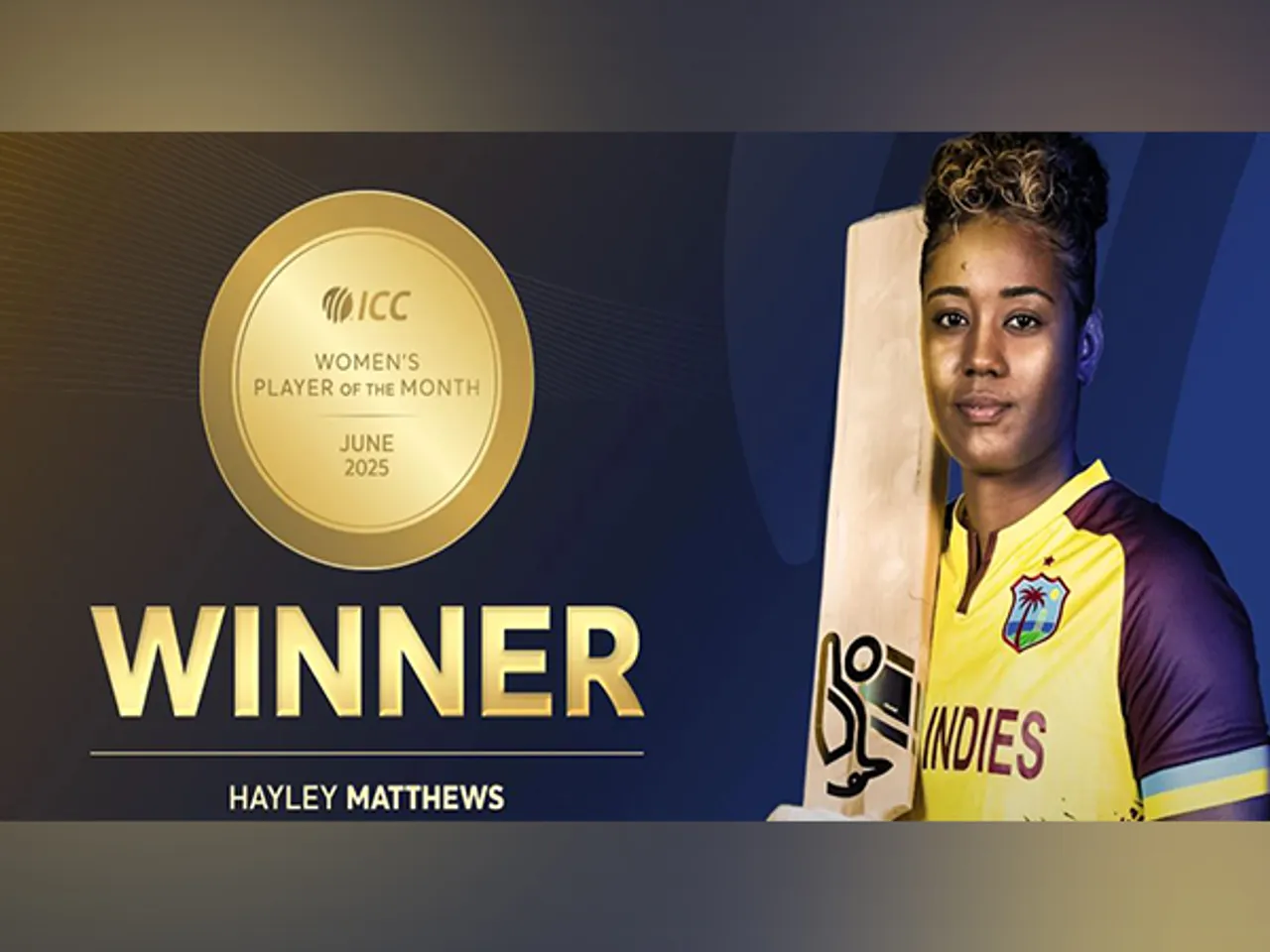 West Indies skipper Hayley Matthews (Photo: ICC)