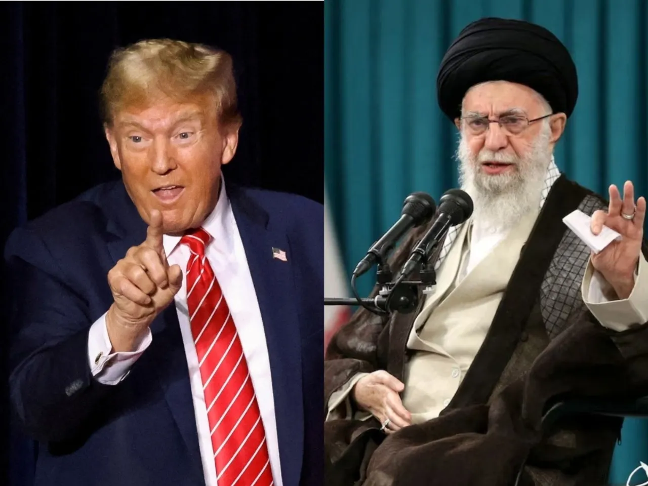 US President Donald Trump (Photo credit/Reuters) Iran's Supreme Leader Ayatollah Khamenei (Photo credit/X@Khamenei_m)