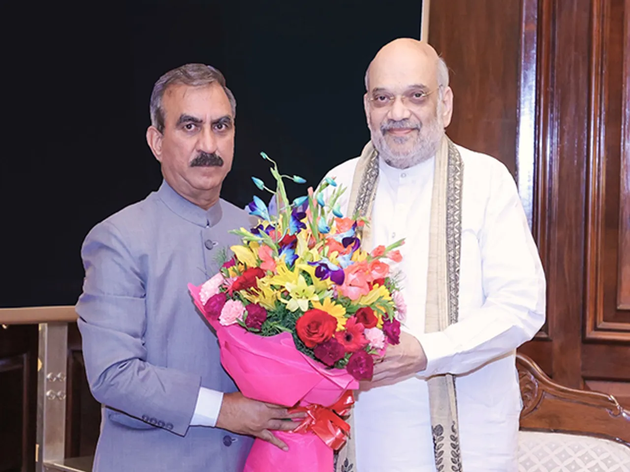 Himachal CM Sukhvinder Sukhu (left) and Union Home Minister Amit Shah (Photo/CMO)