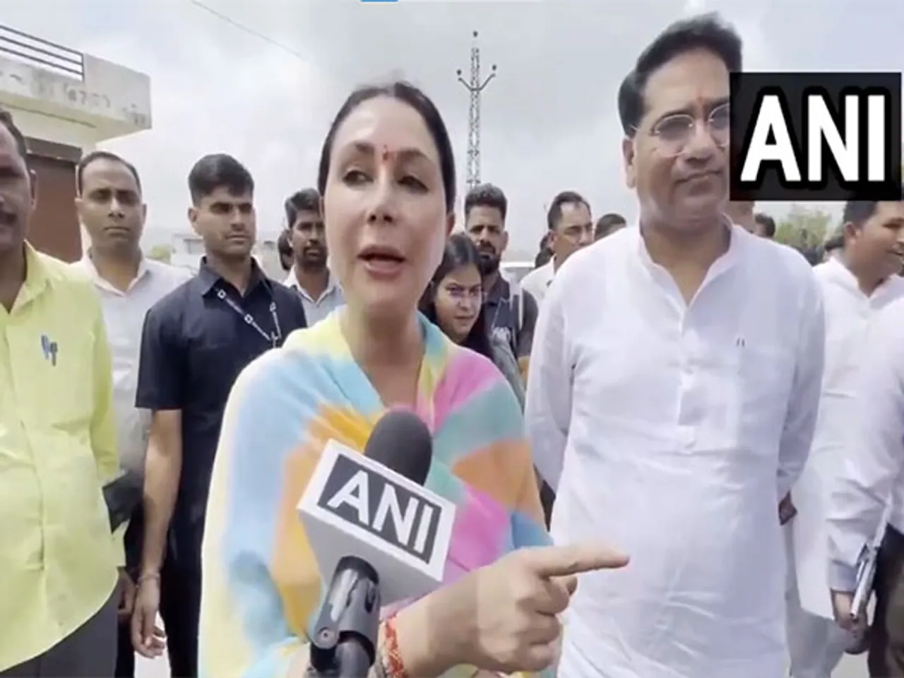 Rajasthan's Deputy Chief Minister Diya Kumari inspected the highway in Ajmer. (Photo/ANI)