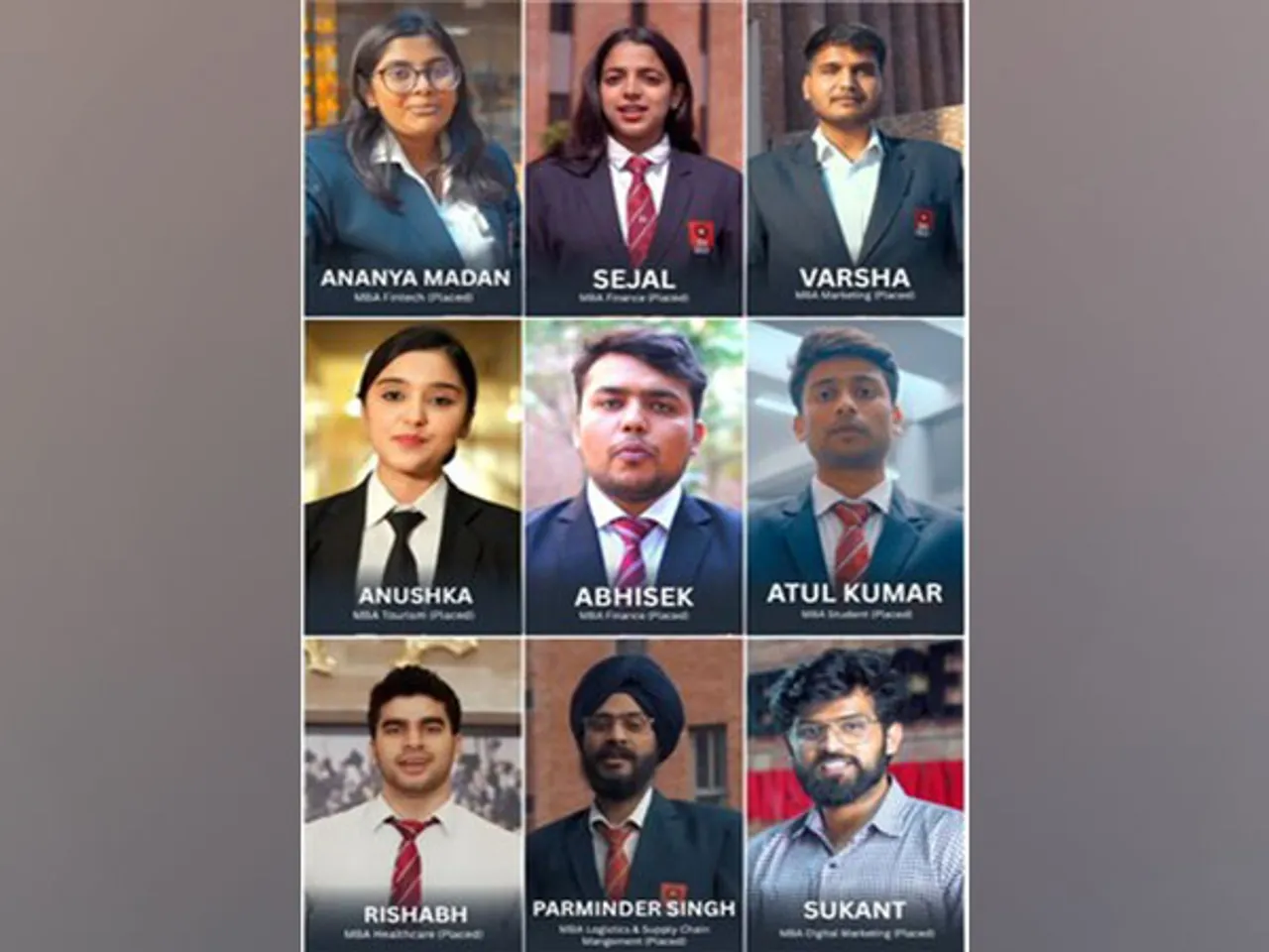Placed Students of Chandigarh University's School of Business, who received lucrative offers during placement drive in 2025-26