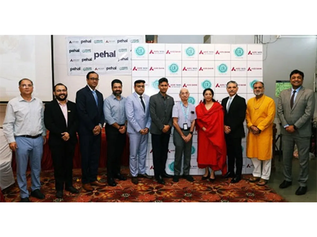 Axis Max Life, Axis Bank, Learning Space Foundation and Patuck Polytechnic Institute dignitaries at the launch of Axis Max Life Udaan Youth Empowerment Program
