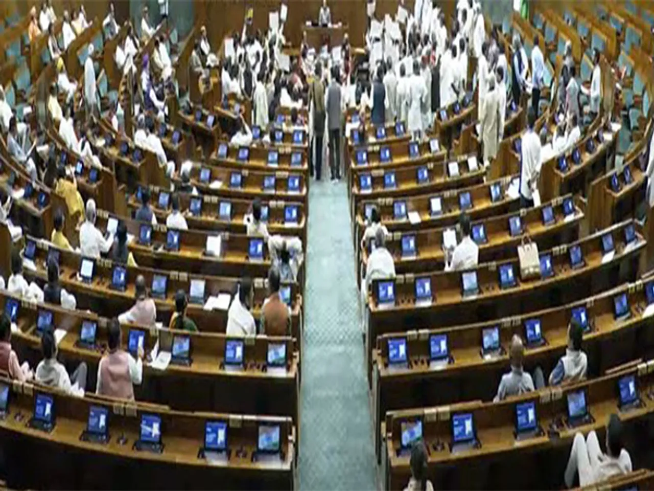 Visual from Lok Sabha (Photo/Sansad TV)