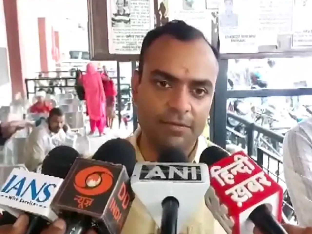 DM Mayur Dixit give details on Mansa Devi temple stampede. (Photo/ANI)