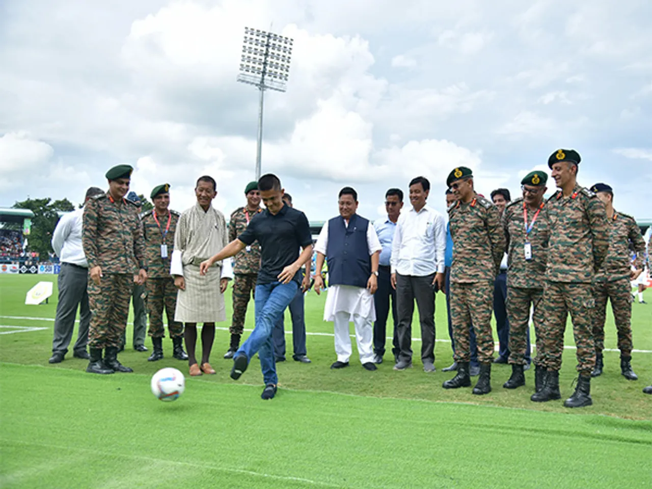 Sunil Chhetri in action. (Photo: Durand Cup)