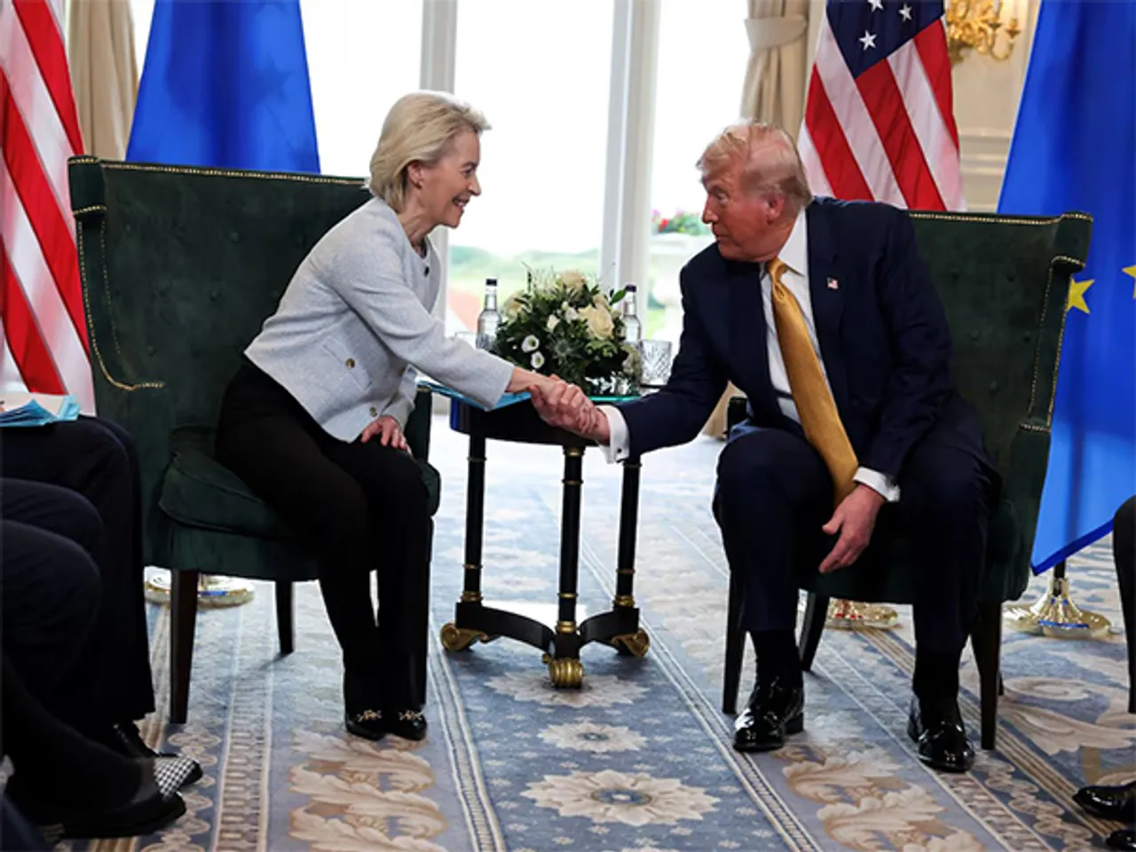 US President Donald Trump with European Commission President Ursula von der Leyen (Photo/Reuters)