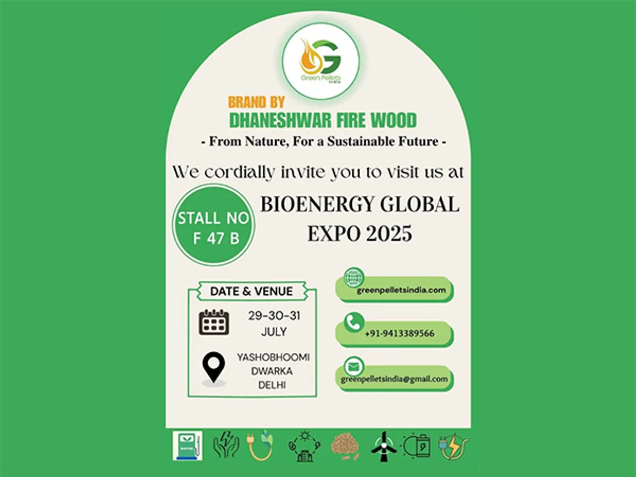 Green Pellets India to Showcase Sustainable Fuel Innovations at Bioenergy Global Expo 2025