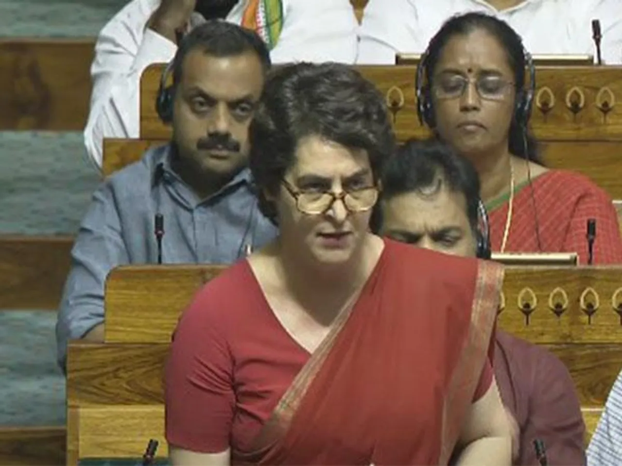 Congress MP Priyanka Gandhi (Photo/Sansad TV)