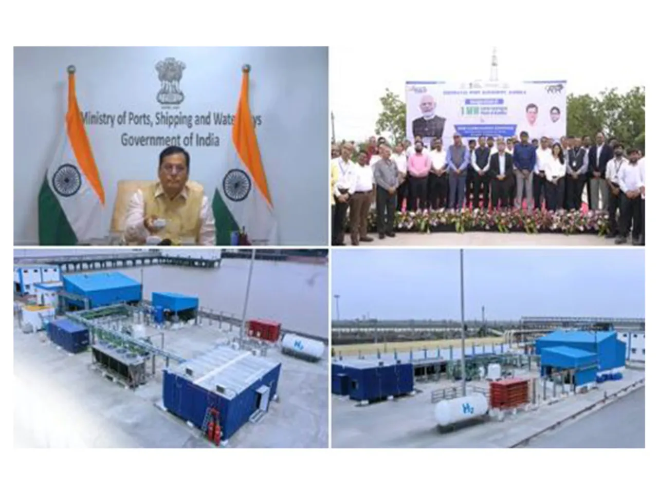 Deendayal Port Authority commissions first 'Make in India' 1 megawatt-scale green hydrogen plant at Kandla (Images: X/@Deendayal_Port)