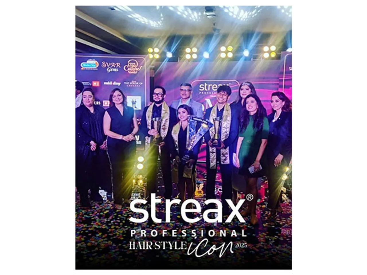 Team HRIPL celebrates the winners of Streax Professional OMG Hairstyle Icon 2025