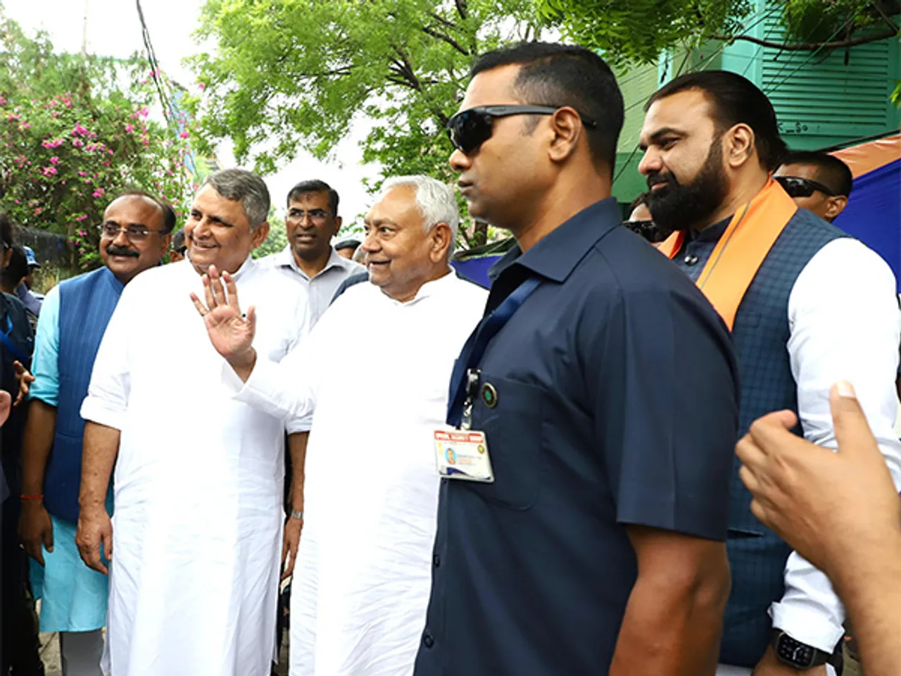 Bihar CM Nitish Kumar flags off 71 traffic police vehicles to enhance road safety and traffic management(Photo/Press Release)