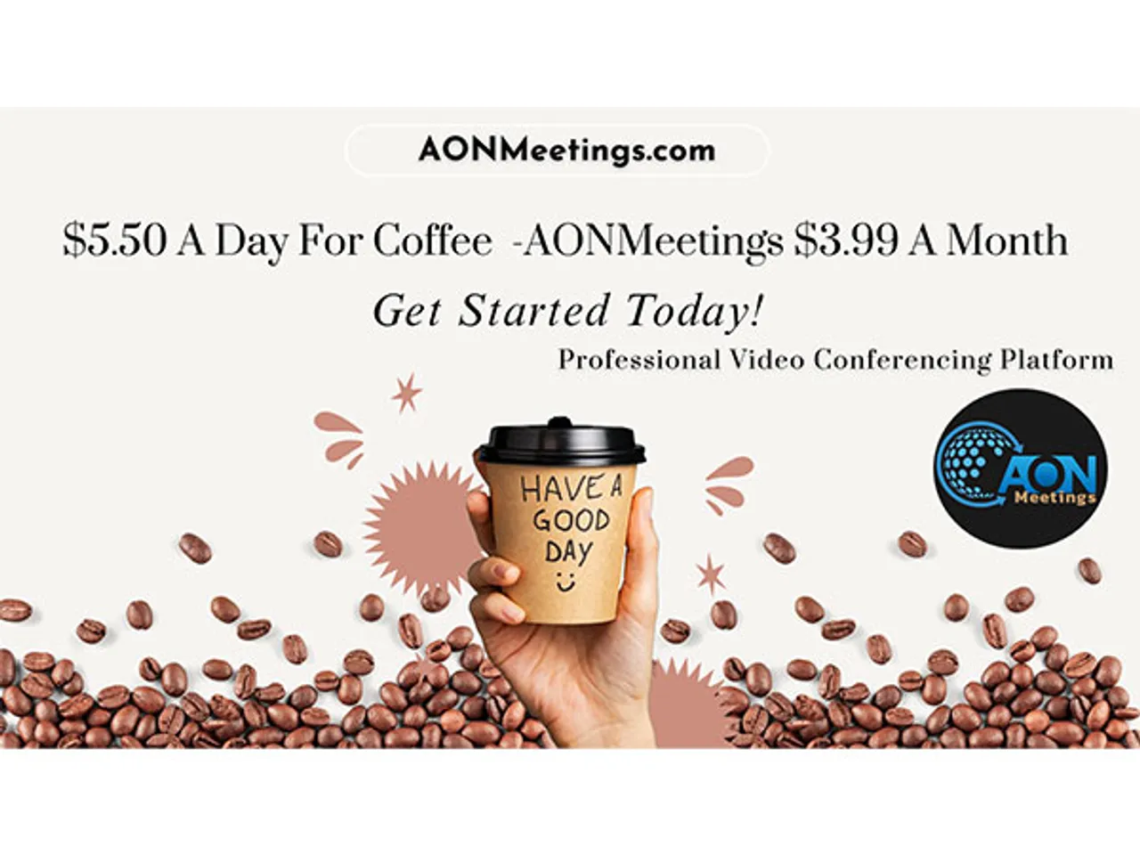 AONMeetings Continues to Challenge Industry Giants with $3.99/Month Pricing While Competitors Charge 15x More; "Why Should Meetings Cost More Than Your Morning Latte?"