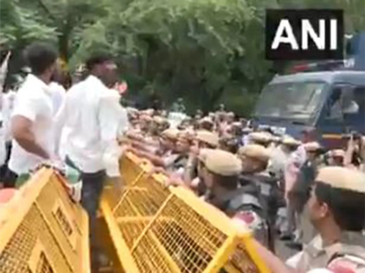 Visual from the Congress led protest (Photo/ANI)