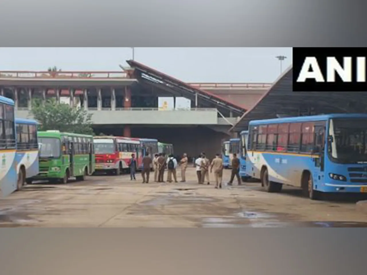 Visual from Hosur Bus Stand in Hubballi (Photo/ANI)