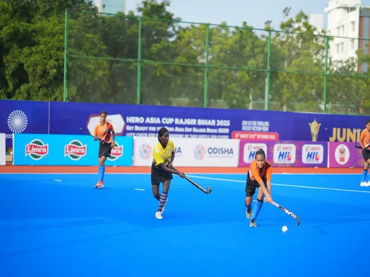 Players in action during the match (Photo: Hockey India)