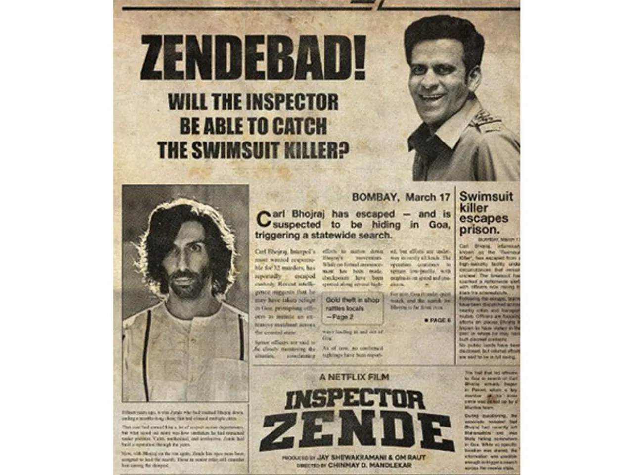 Inspector Zende poster (Photo: Instagram/@Netflix)