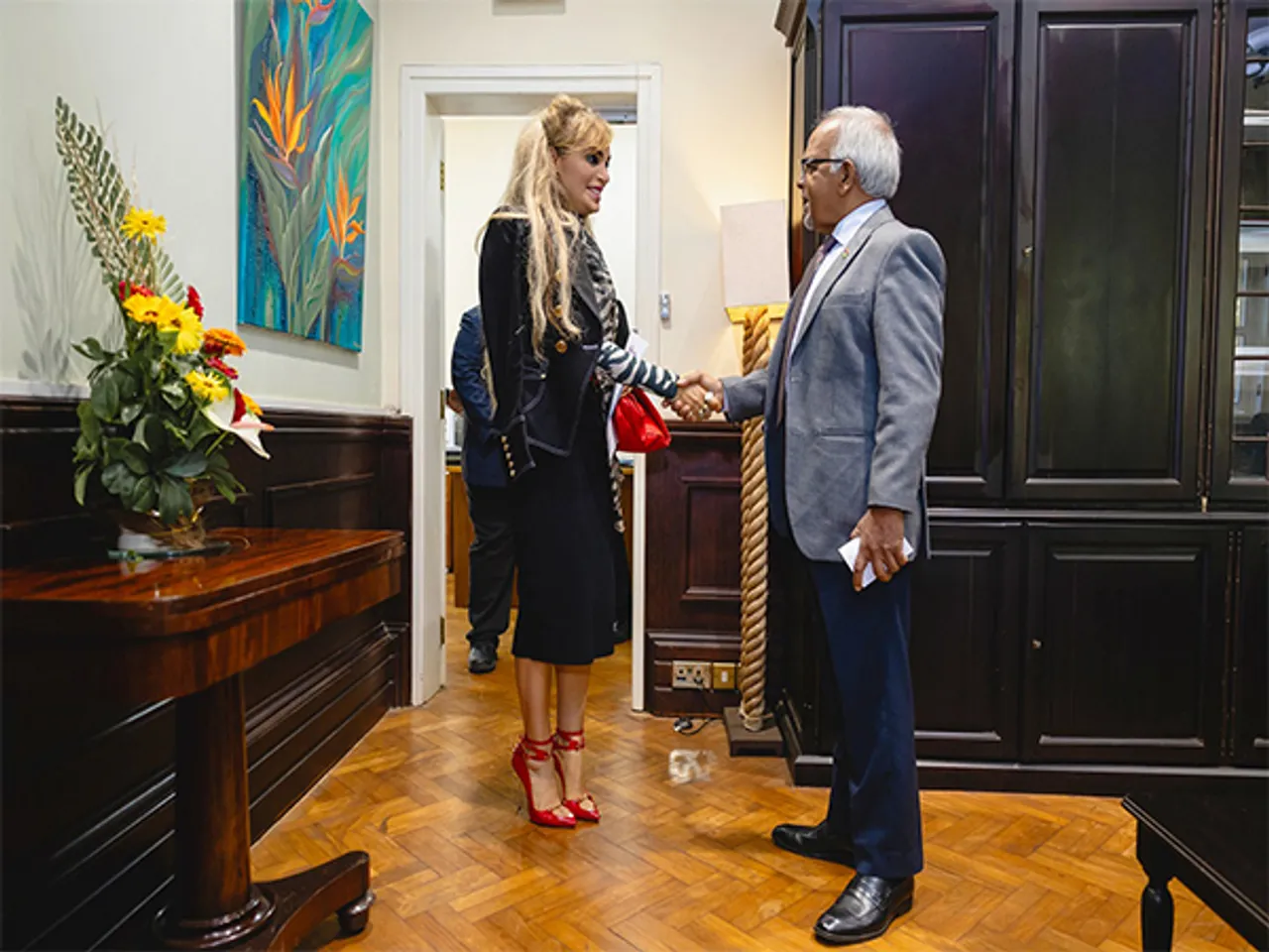 Senator Dr. Rasha Kelej with The President of Mauritius