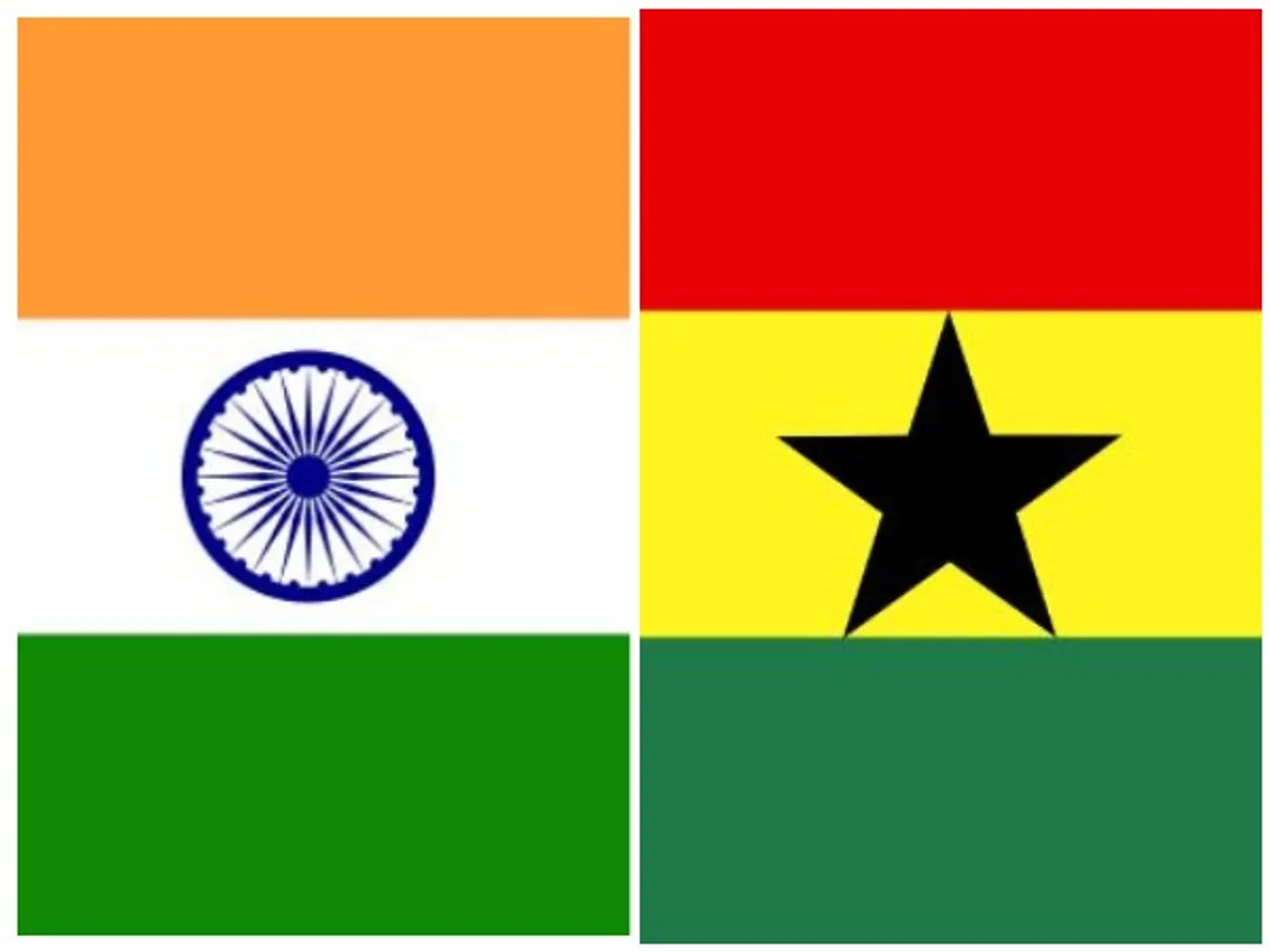 Flags of India and Ghana (File photo)