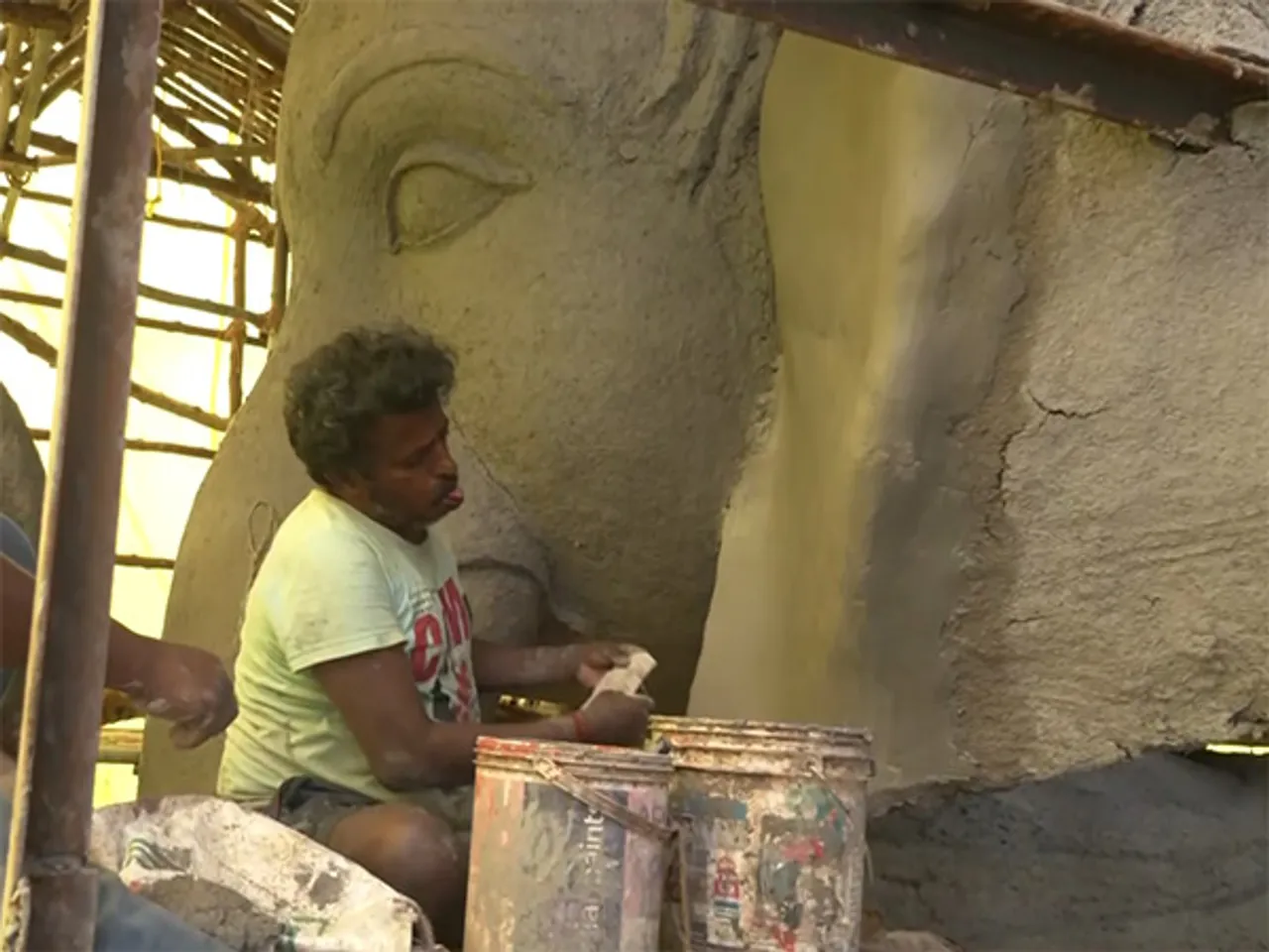 Visual of the Ganesh Idol making (Photo/ANI)