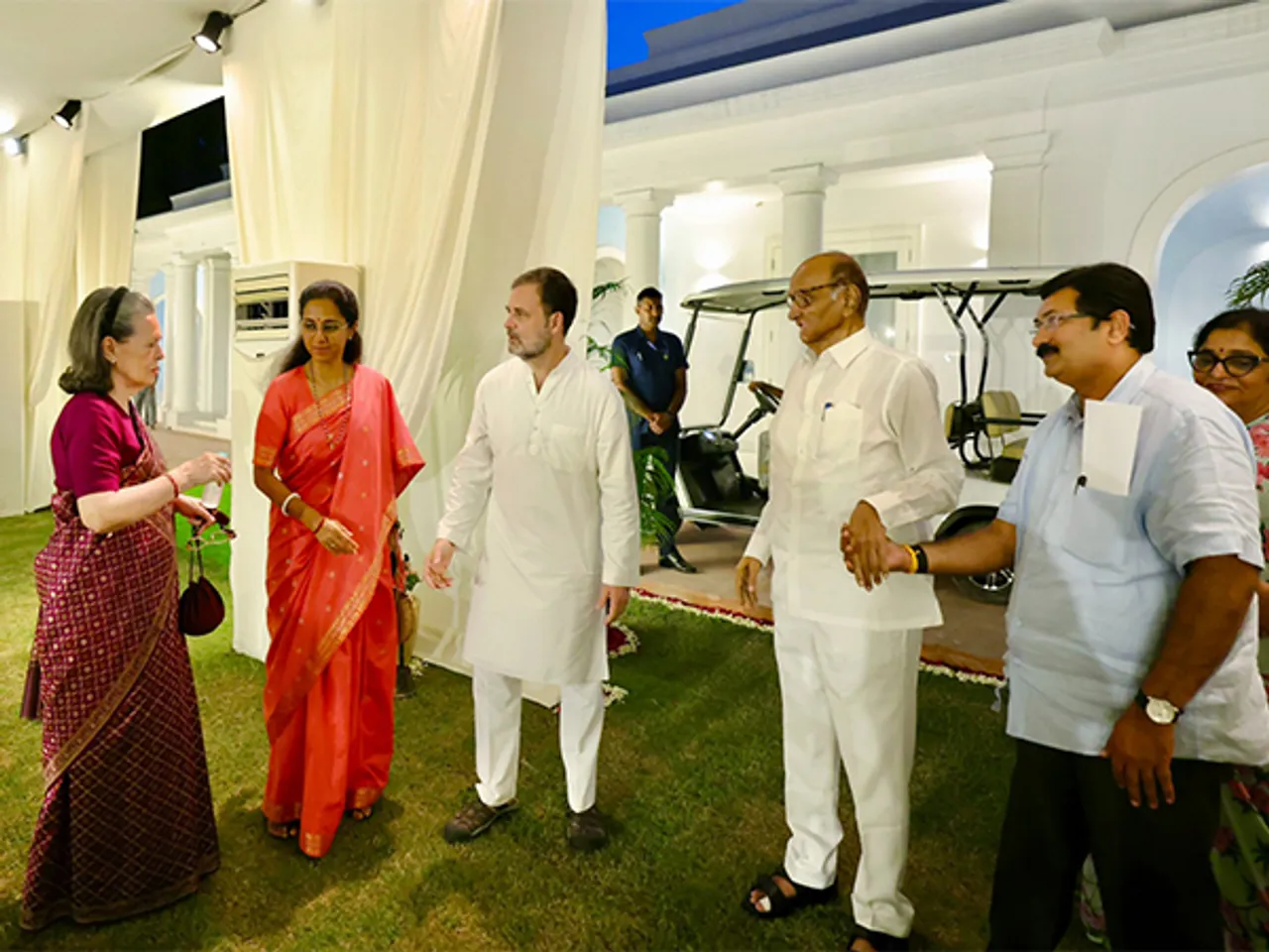 INDIA Bloc leaders at Rahul Gandhi's residence (Photo/ANI)