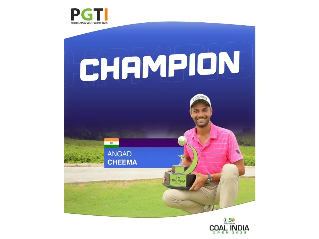 Angad Cheema Clinches PGTI’s Coal India Open 2025 with Commanding Finish in Ahmedabad