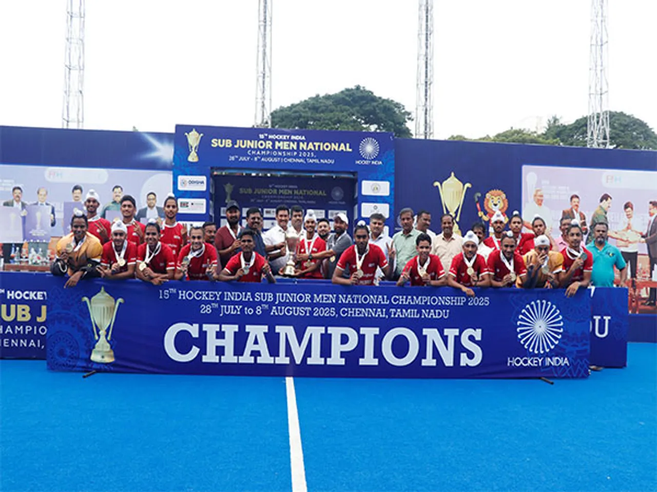 Hockey Punjab win celebration (Photo: Hockey India)